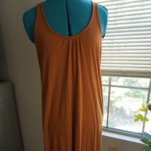 Rust Pumpkin Orange Maxi Dress